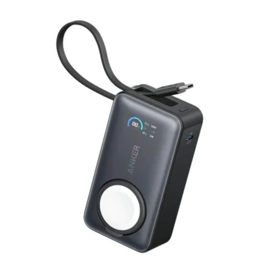 أنكر ماج جو باور بانك  (10,000 مللي أمبير، 35 واط، مع دعم ساعة آبل، منفذ USB-C مدمج) - أسود